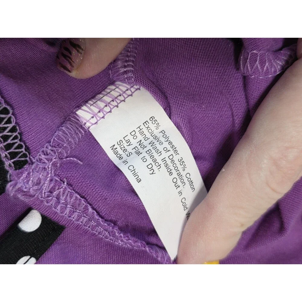 Glamour Bone Girls Rule Black & Purple Dog Dress Size Small